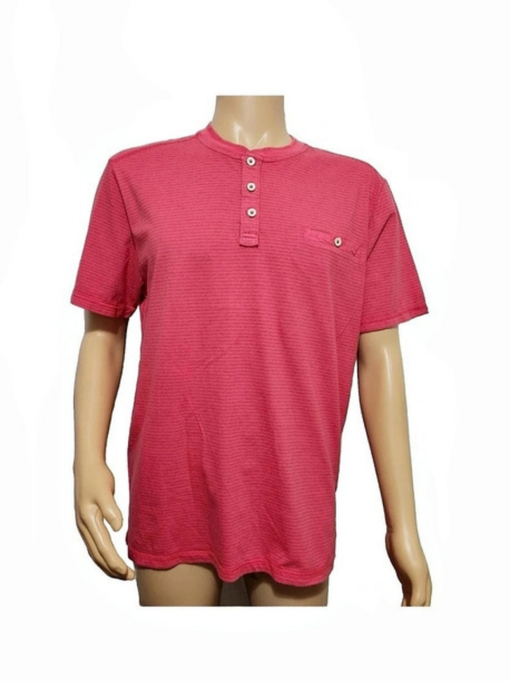 Tommy Bahama Mens Size M Schooner Stripe Henley Tee Short Sleeve Shirt Red NWT 7
